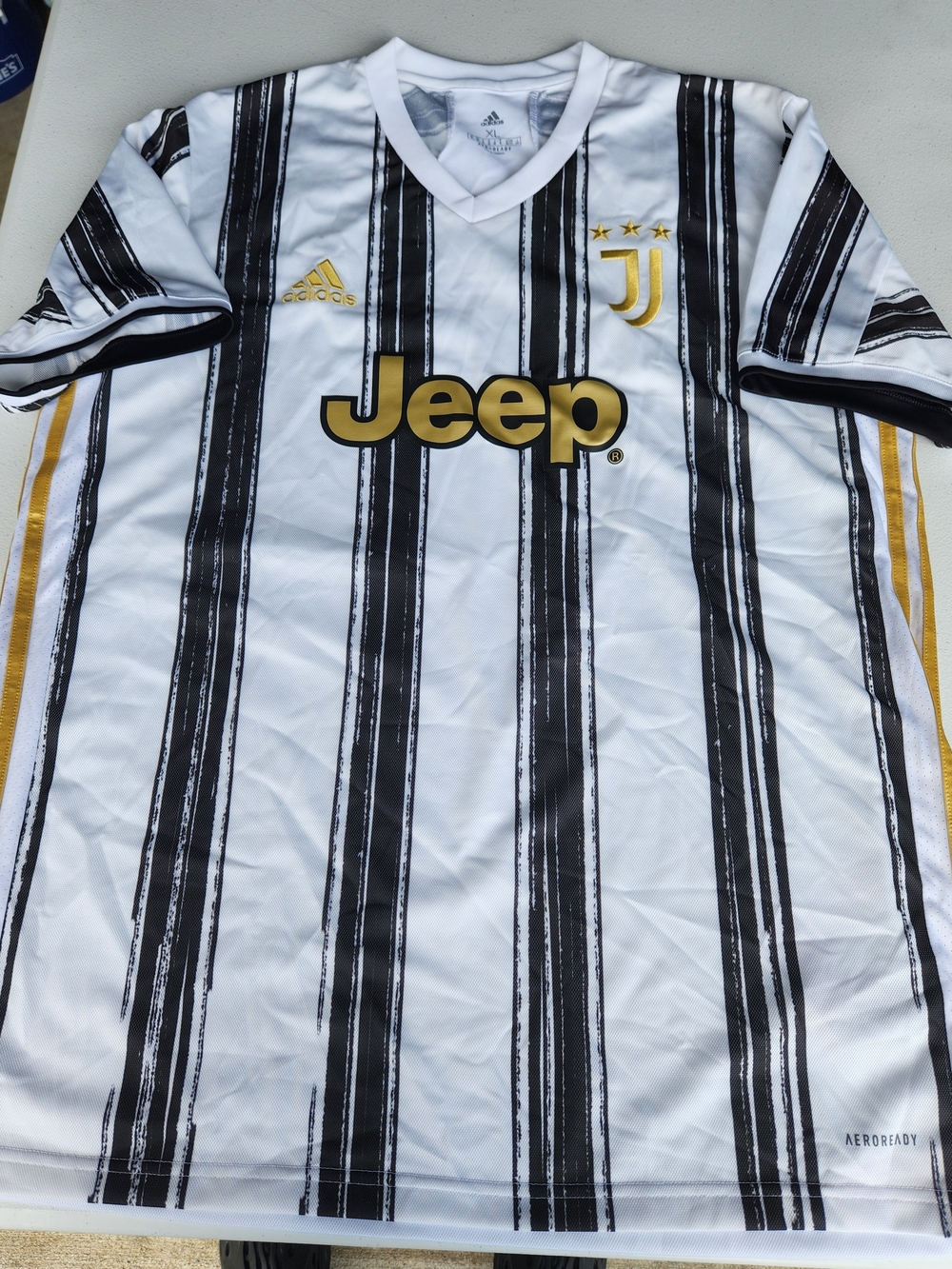 adidas Juventus Men’s Home Jersey - White, Black & Gold